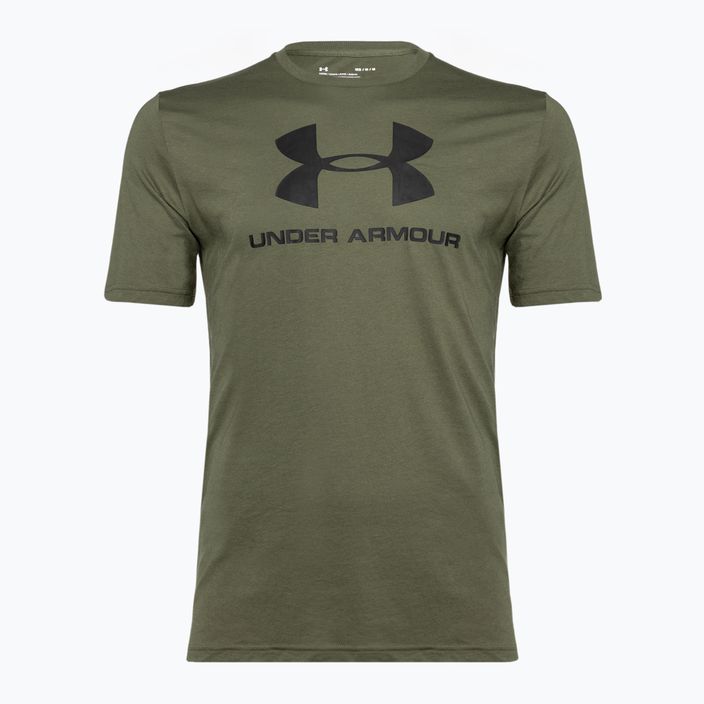 Tricou Under Armour Sportstyle Logo pentru bărbați, de culoare marină, din verde//negru 4