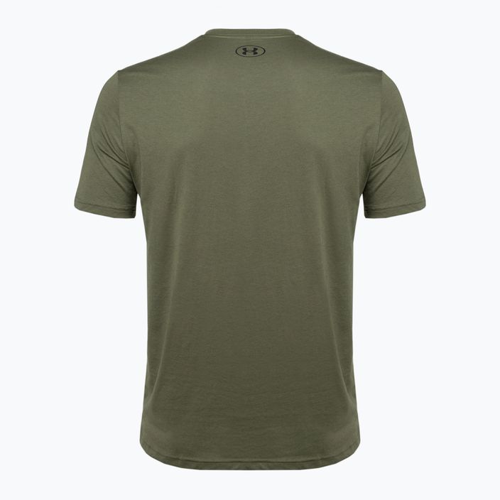 Tricou Under Armour Sportstyle Logo pentru bărbați, de culoare marină, din verde//negru 5