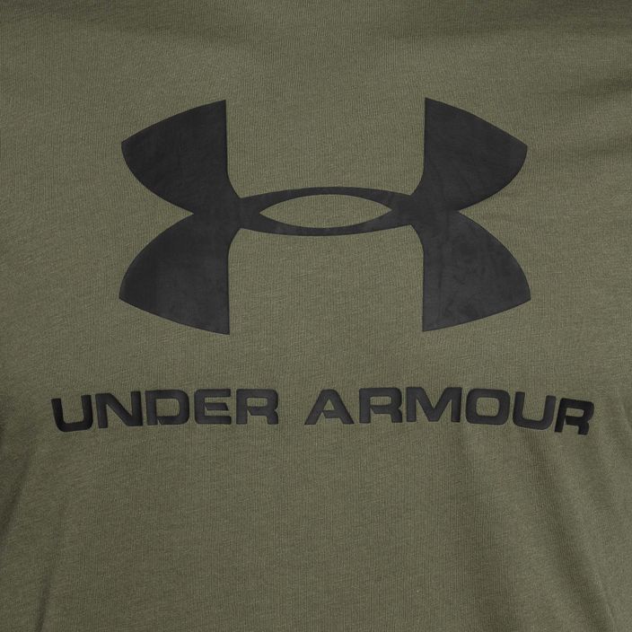 Tricou Under Armour Sportstyle Logo pentru bărbați, de culoare marină, din verde//negru 6