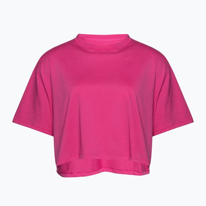 Tricou de antrenament pentru femei Under Armour Campus Boxy Crop astro pink/black