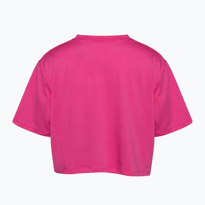 Tricou de antrenament pentru femei Under Armour Campus Boxy Crop astro pink/black 2