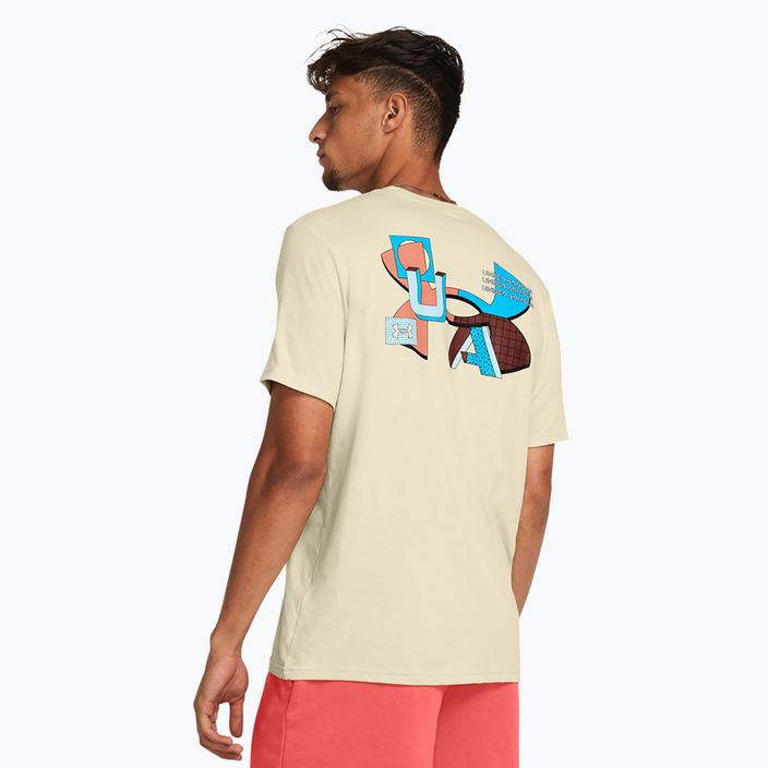 Tricou pentru bărbați Under Armour Colorblock Logo LC silt/coho 2