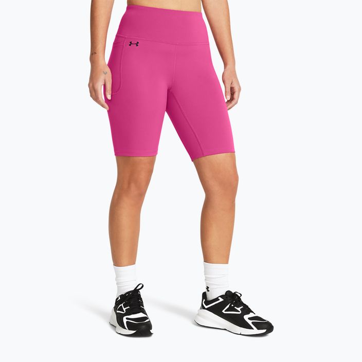 Pantaloni scurți de antrenament pentru femei Under Armour Motion Bike Short astro pink/black