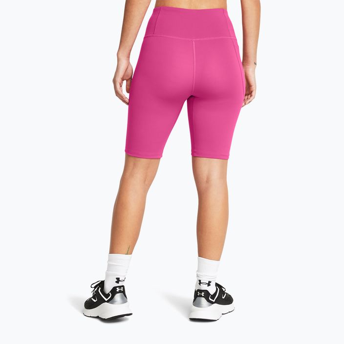 Pantaloni scurți de antrenament pentru femei Under Armour Motion Bike Short astro pink/black 3
