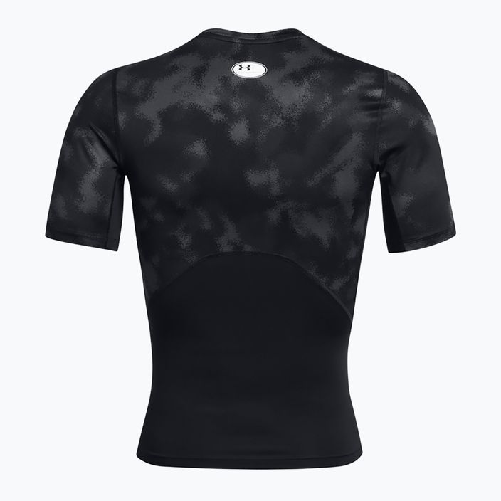 Tricou de antrenament pentru bărbați Under Armour HG Armour Printed black/white 6