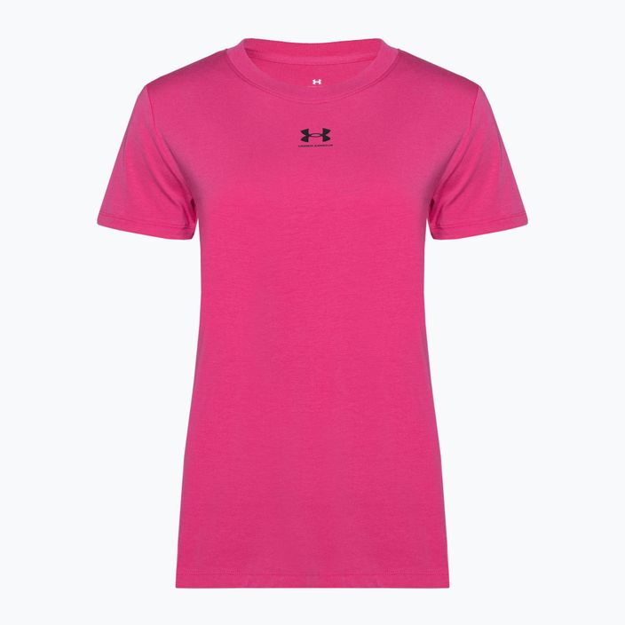 Tricou de antrenament pentru femei Under Armour Off Campus Core astro pink/black