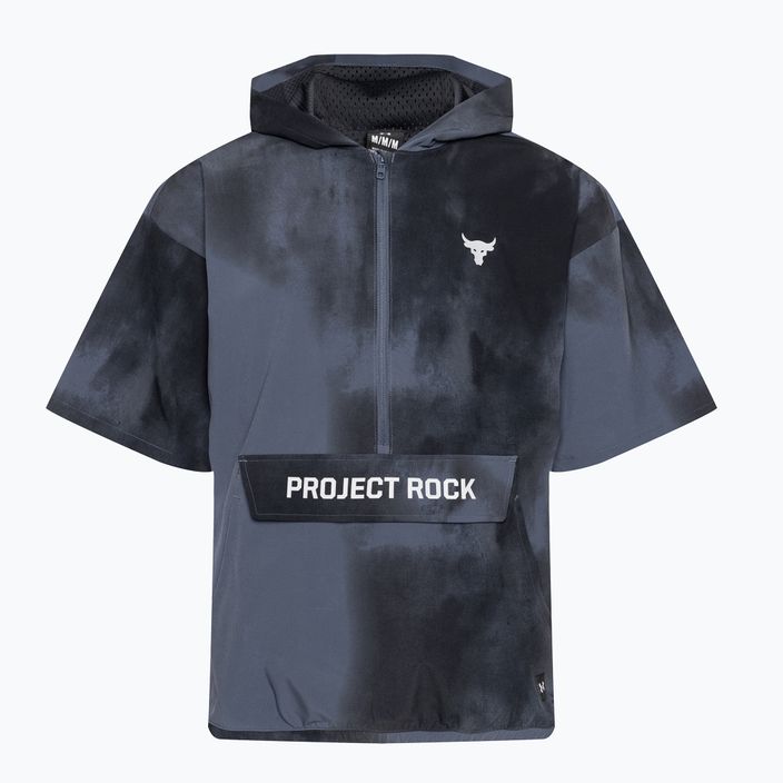 Jachetă de antrenament pentru bărbaț Under Armour Project Rock Warm Up Hooded downpour gray/mod gray