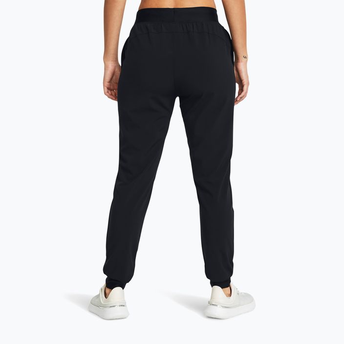 Pantaloni de antrenament pentru femei Under Armour Sport High Rise Woven black/white 3