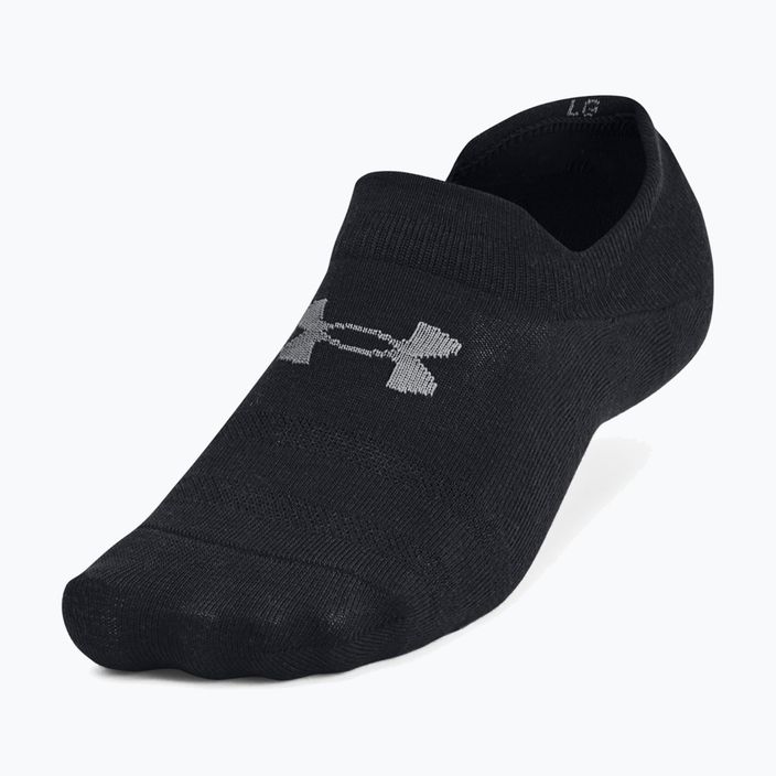 Șosete de antrenament Under Armour Essential Ultra Low Tab 3P black/black/castlerock 2