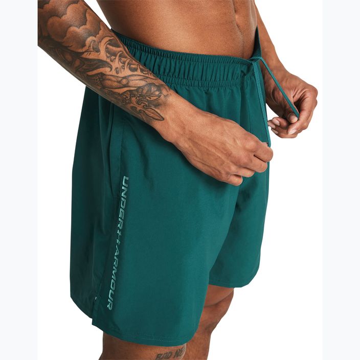 Pantaloni scurți de antrenament pentru bărbați Under Armour Woven Wdmk hydro teal/radial turquoise 4