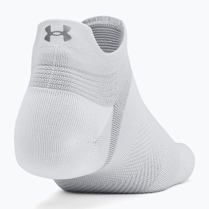 Șosete de alergare pentru bărbați Under Armour Dry Run Lite No Show 3 perechi white/white/reflective 3