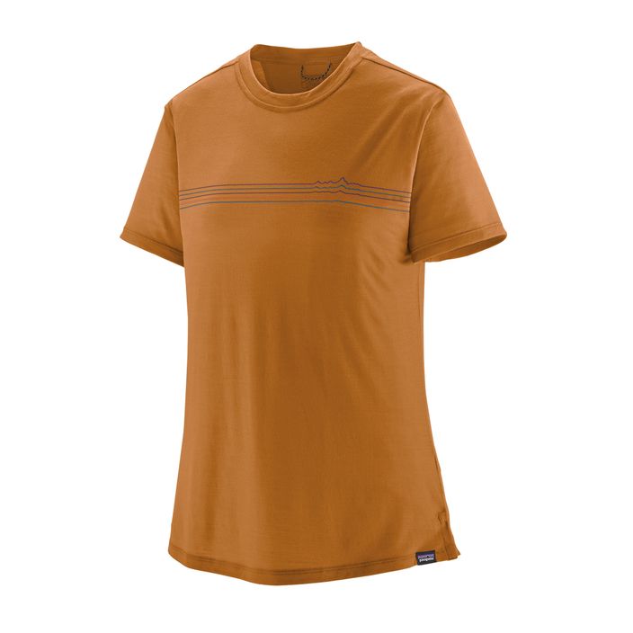 Tricou pentru femei Patagonia Cap Cool Merino Blend Graphic Shirt fitz roy fader/golden caramel 2