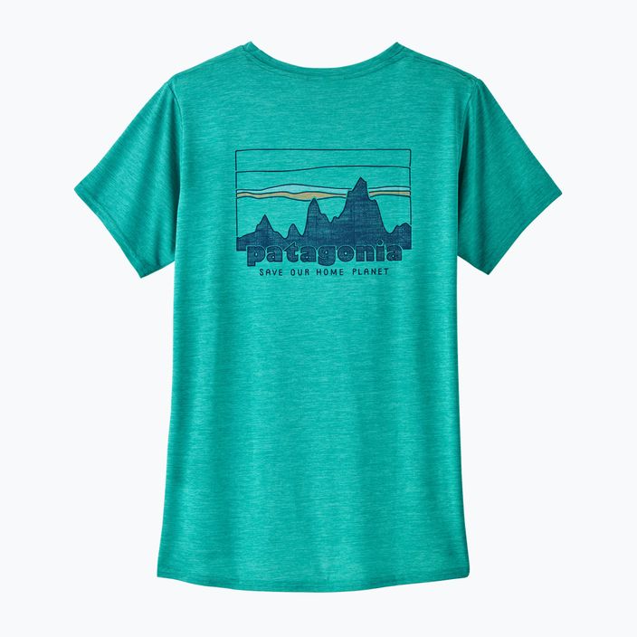 Tricou pentru femei Patagonia Cap Cool Daily Graphic Shirt 73 skyline/subtidal blue x-dye 4