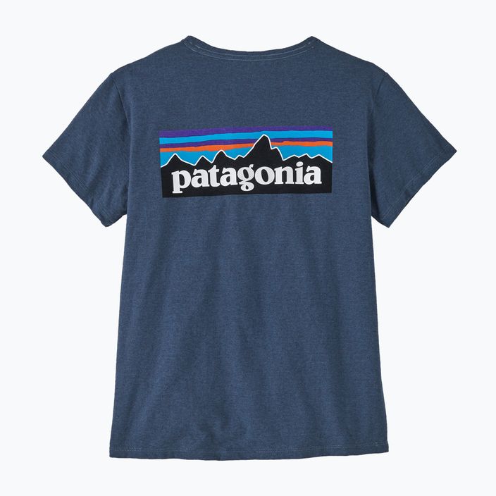 Tricou de trekking pentru femei Patagonia P-6 Logo Responsibili-Tee  utility blue 4