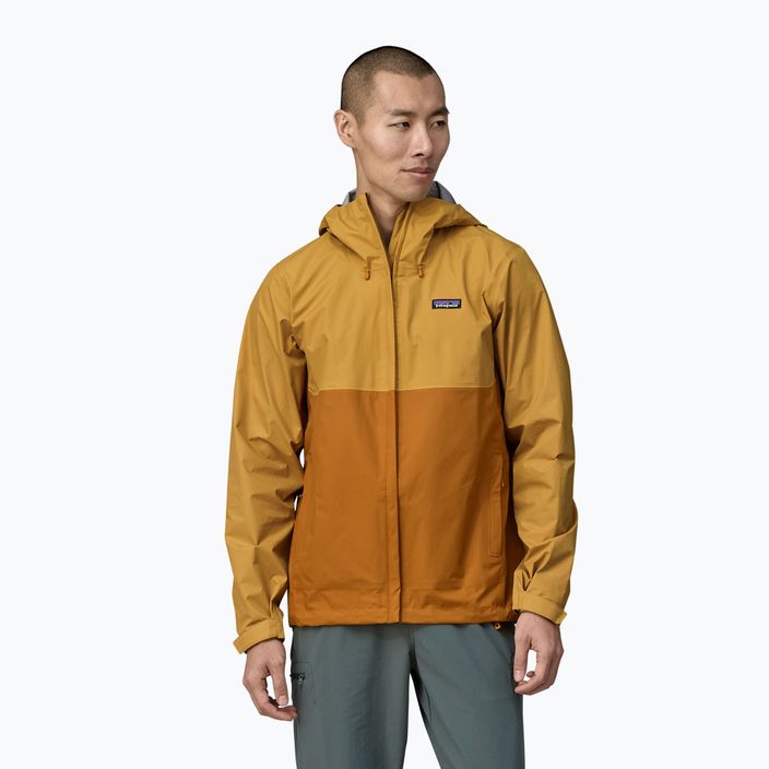 Jacheta de ploaie Patagonia Torrentshell 3L pentru bărbați, caramel auriu