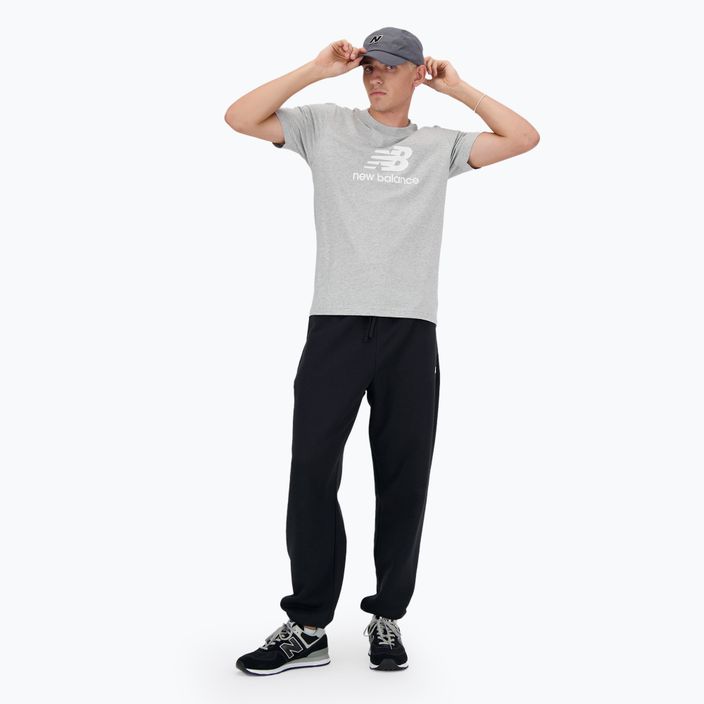 Tricou pentru bărbați New Balance Stacked Logo athletic grey 2