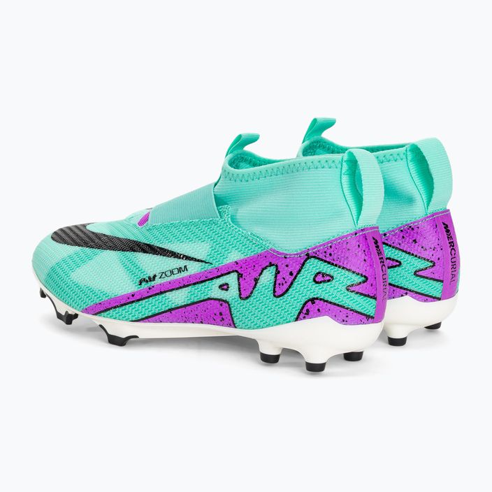 Încălțăminte de fotbal pentru copii Nike Jr Mercurial Superfly 9 Pro FG hyper turquoise/black/ white/fuchsia dream 3