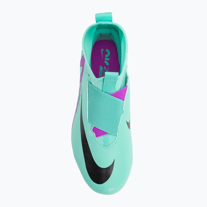 Încălțăminte de fotbal pentru copii Nike Jr Zoom Mercurial Superfly 9 Academy FG/MG hyper turquoise/black/ white/fuchsia dream 6