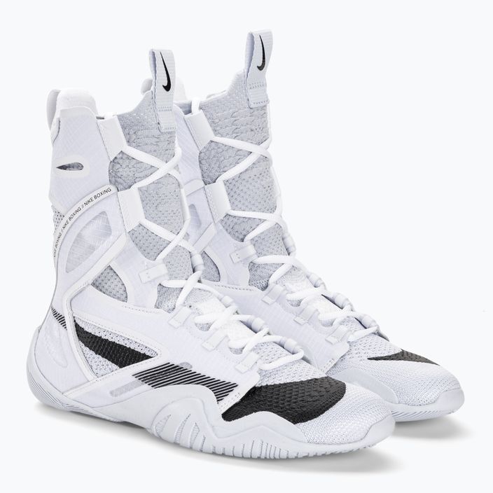 Nike Hyperko 2 alb/negru/gri de fotbal pantofi de box alb/negru/gri de fotbal 4