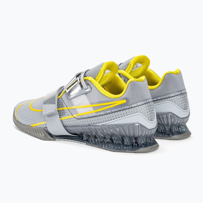 Nike Romaleos 4 haltere pantofi de haltere lup gri/luminiu/blk met argint 3