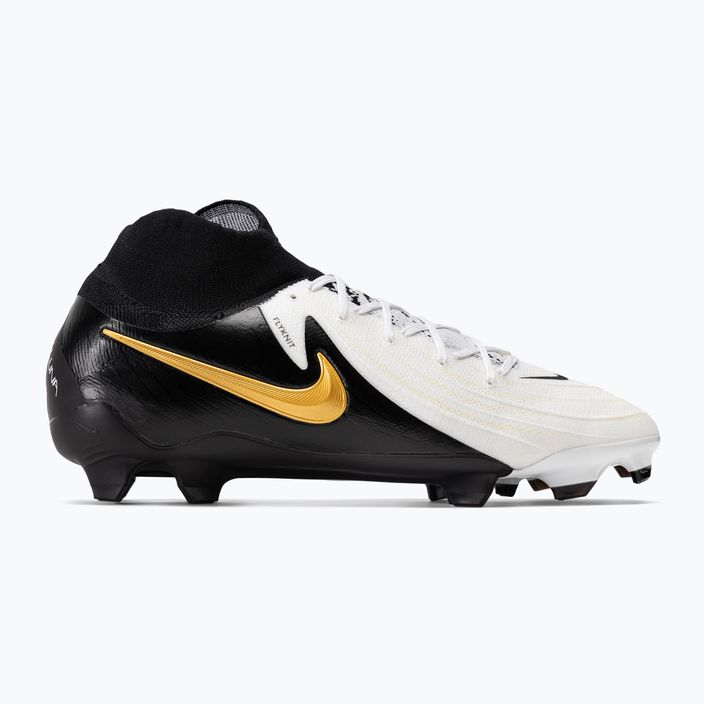 Încălțăminte de fotbal pentru bărbați  Nike Phantom Luna II Pro FG white/metallic gold coin/black 2