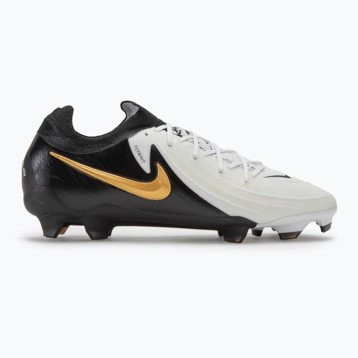 Încălțăminte de fotbal pentru bărbați  Nike Phantom GX II Pro FG white/metallic gold coin/black 2