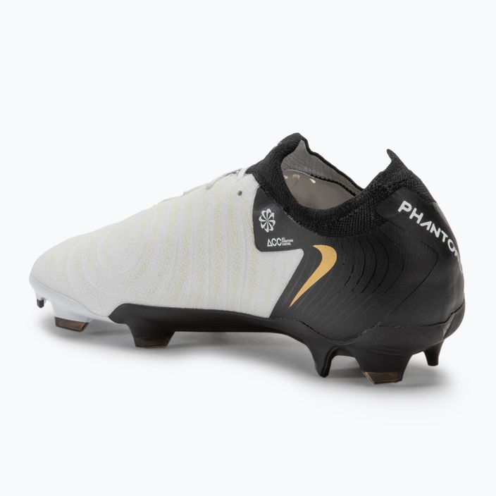 Încălțăminte de fotbal pentru bărbați  Nike Phantom GX II Pro FG white/metallic gold coin/black 3