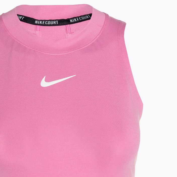 Tricou de tenis pentru femei Nike Court Dri-Fit Advantage Tank jucăuș roz/alb 3