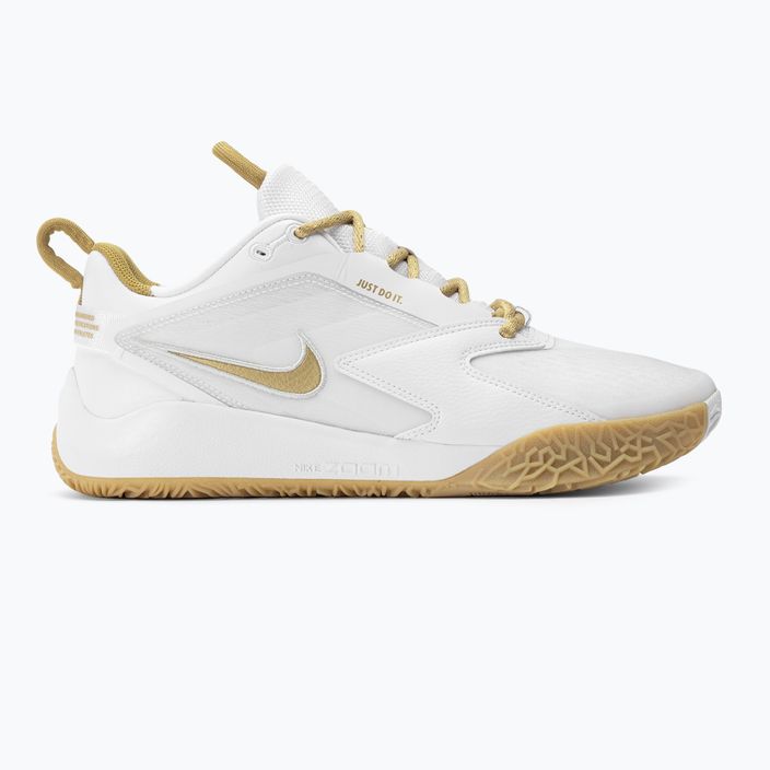 Nike Zoom Hyperace 3 pantofi de volei alb/mtlc gold-photon dust 2