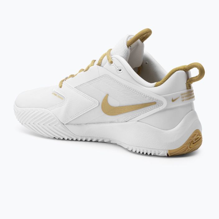Nike Zoom Hyperace 3 pantofi de volei alb/mtlc gold-photon dust 3