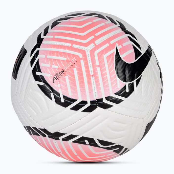 Minge de fotbal Nike Academy white/sunset pulse/black mărimea 5 2