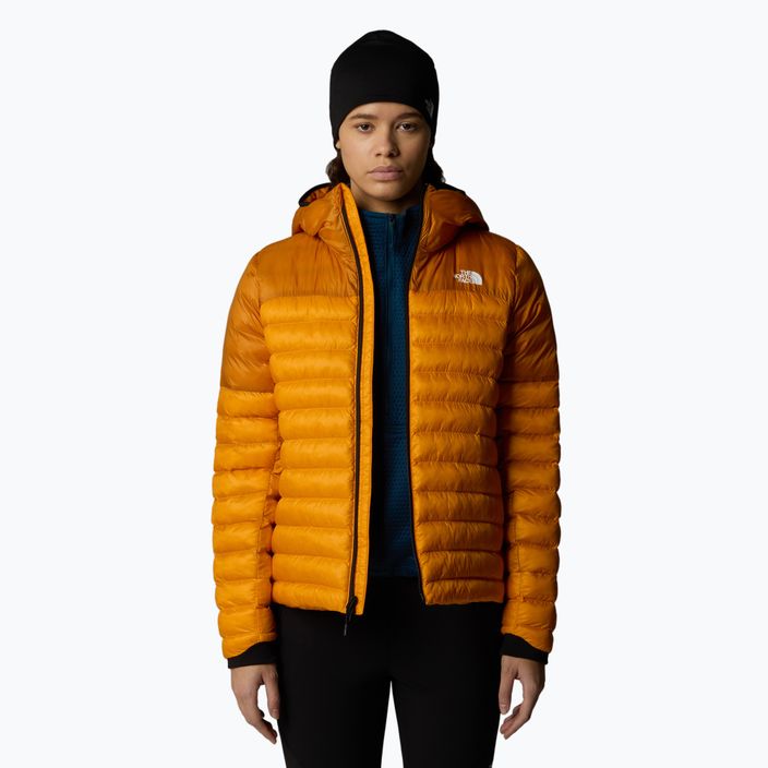 Jachetă de puf pentru femei The North Face Terra Peak Hoodie apricot glaze / iron citrus 4