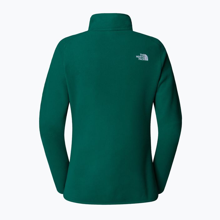 Hanorac pentru femei The North Face 100 Glacier 1/4 Zip evergreen 2