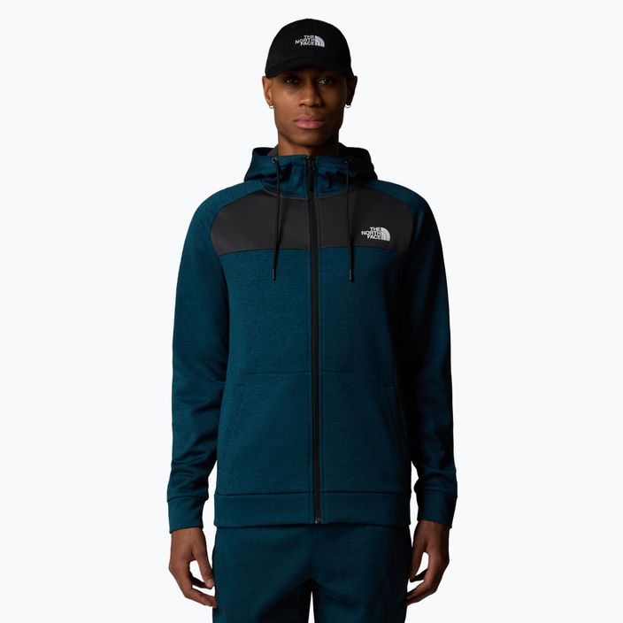 Hanorac pentru bărbați The North Face Reaxion Fleece midnight petrol dark heather/ asphalt grey