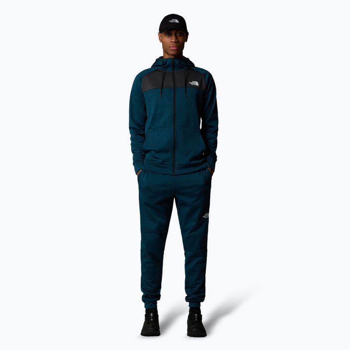 Hanorac pentru bărbați The North Face Reaxion Fleece midnight petrol dark heather/ asphalt grey 2