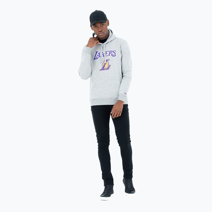 Bluză pentru bărbați New Era NBA Regular Hoody Los Angeles Lakers grey med 2