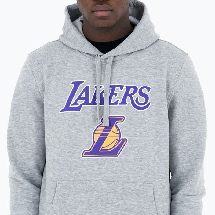 Bluză pentru bărbați New Era NBA Regular Hoody Los Angeles Lakers grey med 4
