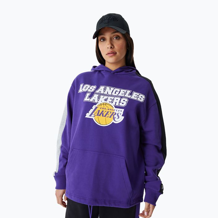 Bluză pentru bărbați New Era NBA Large Graphic OS Hoody Los Angeles Lakers purple 2