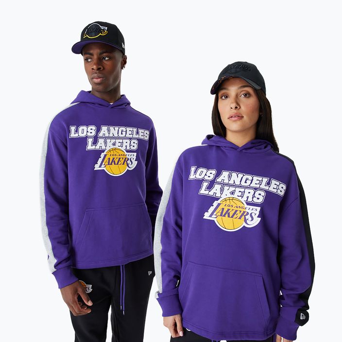 Bluză pentru bărbați New Era NBA Large Graphic OS Hoody Los Angeles Lakers purple 8