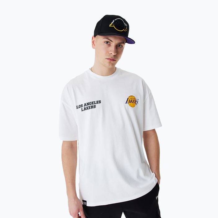 Tricou pentru bărbați New Era NBA Large Graphic BP OS Tee Los Angeles Lakers white