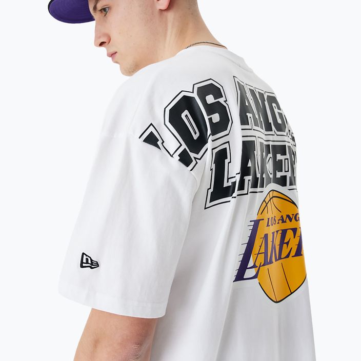 Tricou pentru bărbați New Era NBA Large Graphic BP OS Tee Los Angeles Lakers white 4