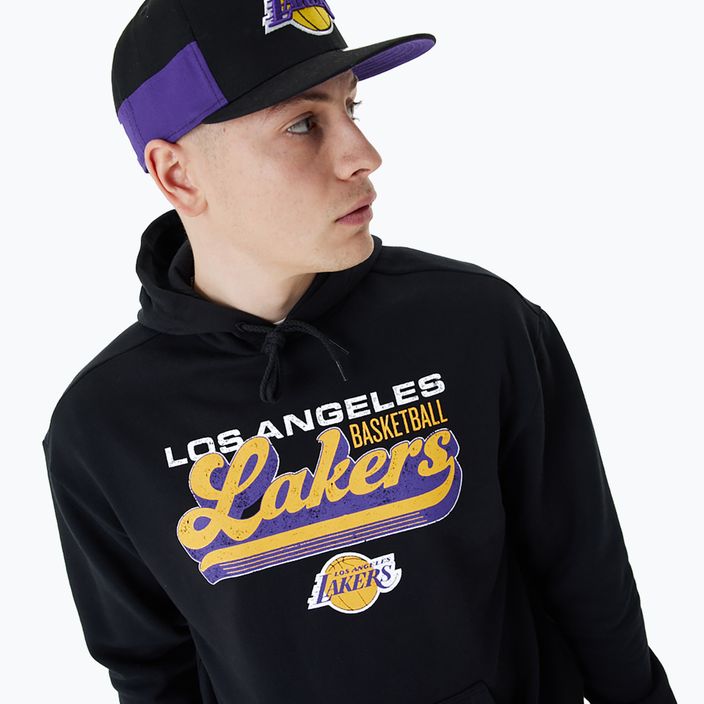 Bluză pentru bărbați New Era NBA Graphic OS Hoody Los Angeles Lakers black 4