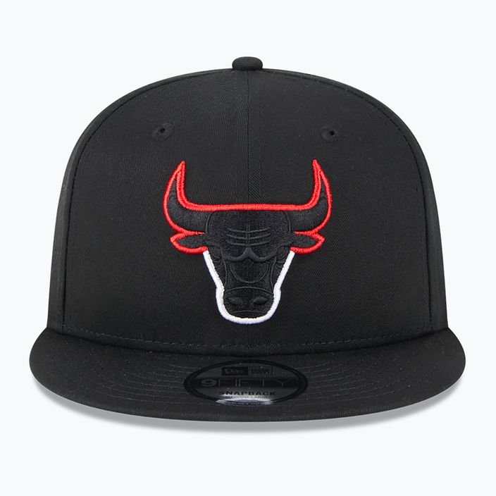 New Era Split Logo 9Fifty Chicago Bulls șapcă negru 3
