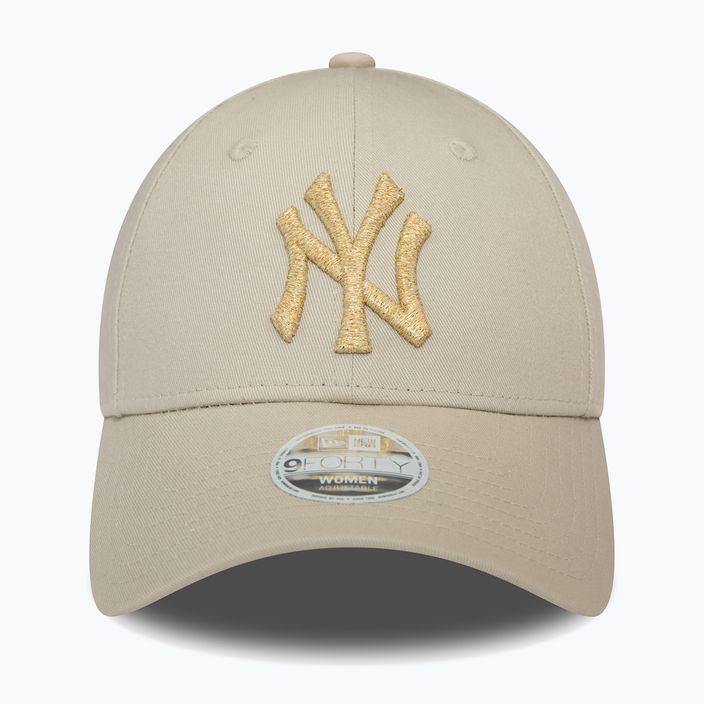 Șapcă pentru femei New Era Metallic Logo 9Forty New York Yankees light beige 2