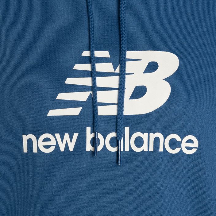 Bluză pentru femei New Balance French Terry Stacked Logo Hoodie blueagat 7