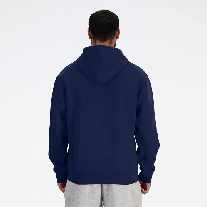 Bluză pentru bărbați New Balance Stacked Logo French Terry Hoodie navy 2