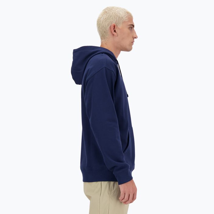 Bluză pentru bărbați New Balance Small Logo French Terry Hoodie nb navy 2