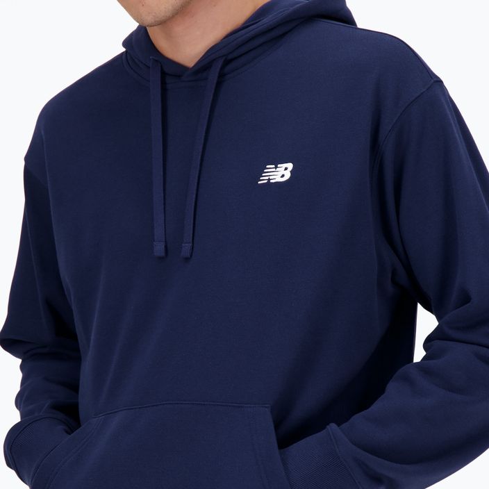 Bluză pentru bărbați New Balance Small Logo French Terry Hoodie nb navy 4