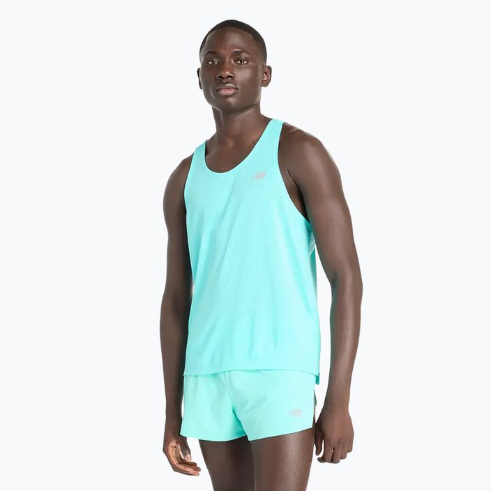 Tank top pentru bărbați  New Balance Singlet Athletics cyber jade