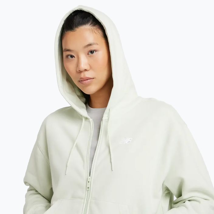 Bluză pentru femei New Balance French Terry Full Zip natural mint 5